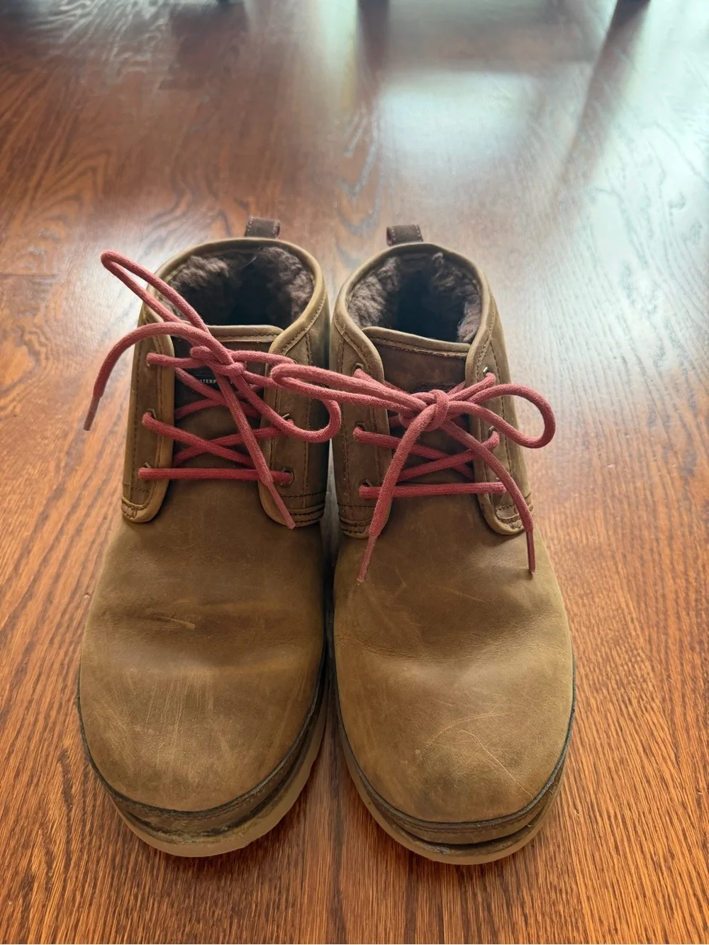 UGG Men’s Neumel Waterproof Wool Lined Brown Chukka Boots Size 10